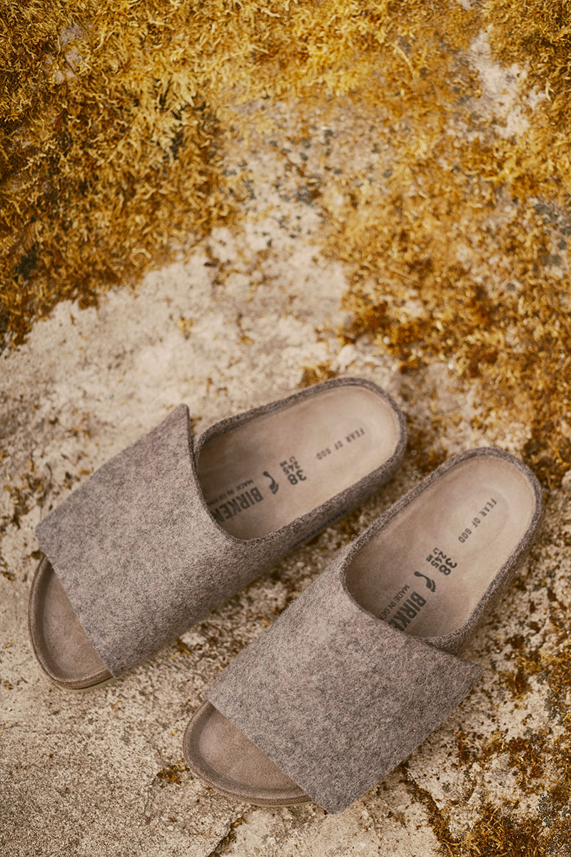 Der Los Feliz in Wollfilz und Velourleder von Birkenstock und Fear of God