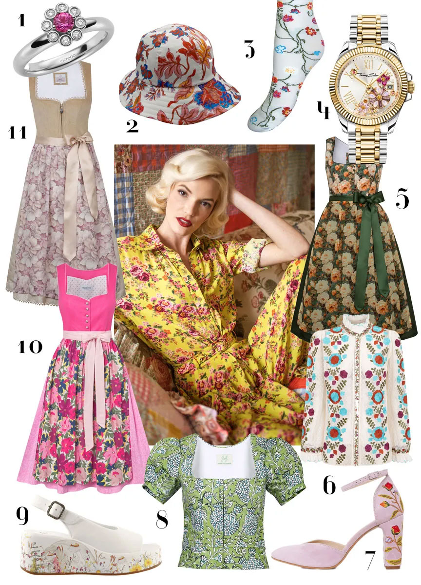 Fesch Blumenmuster Tracht