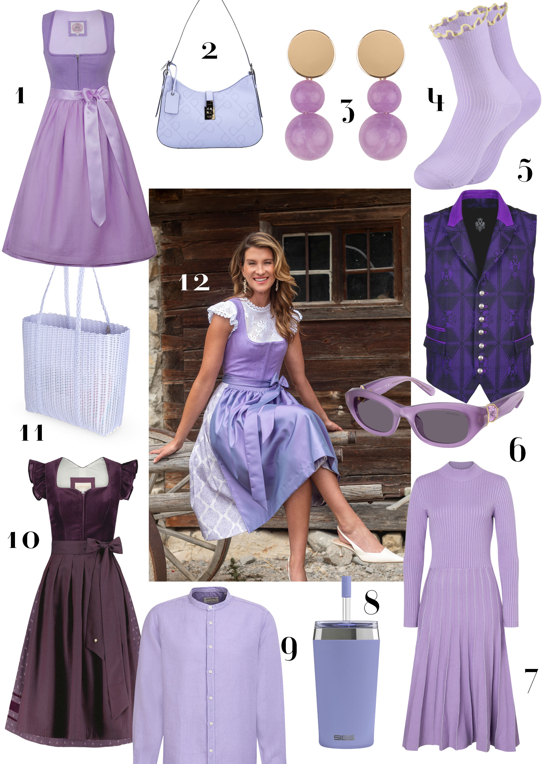 Die Farbe Lila in der Tracht