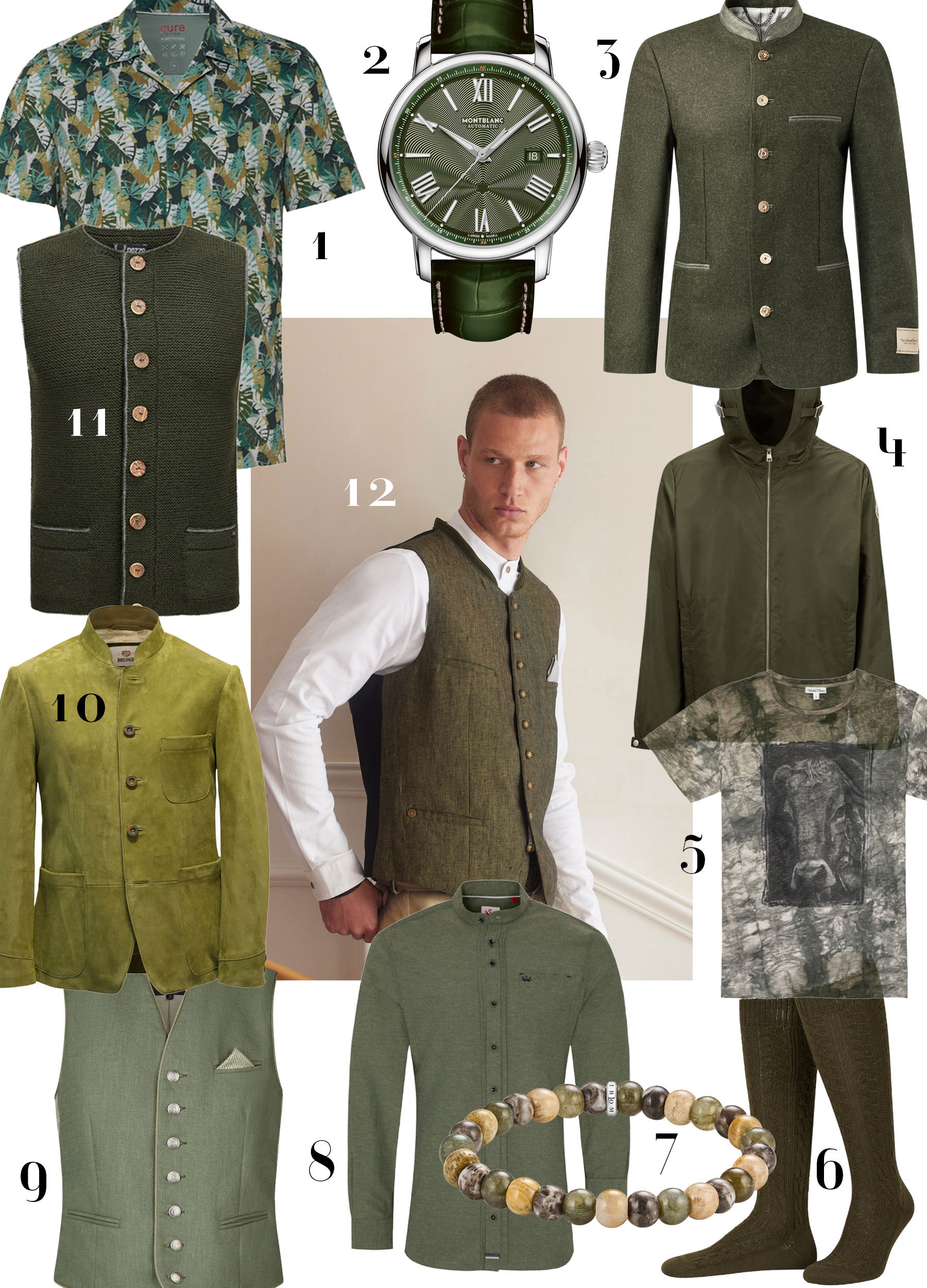 Trendfarbe Khaki Tracht fur Ihn