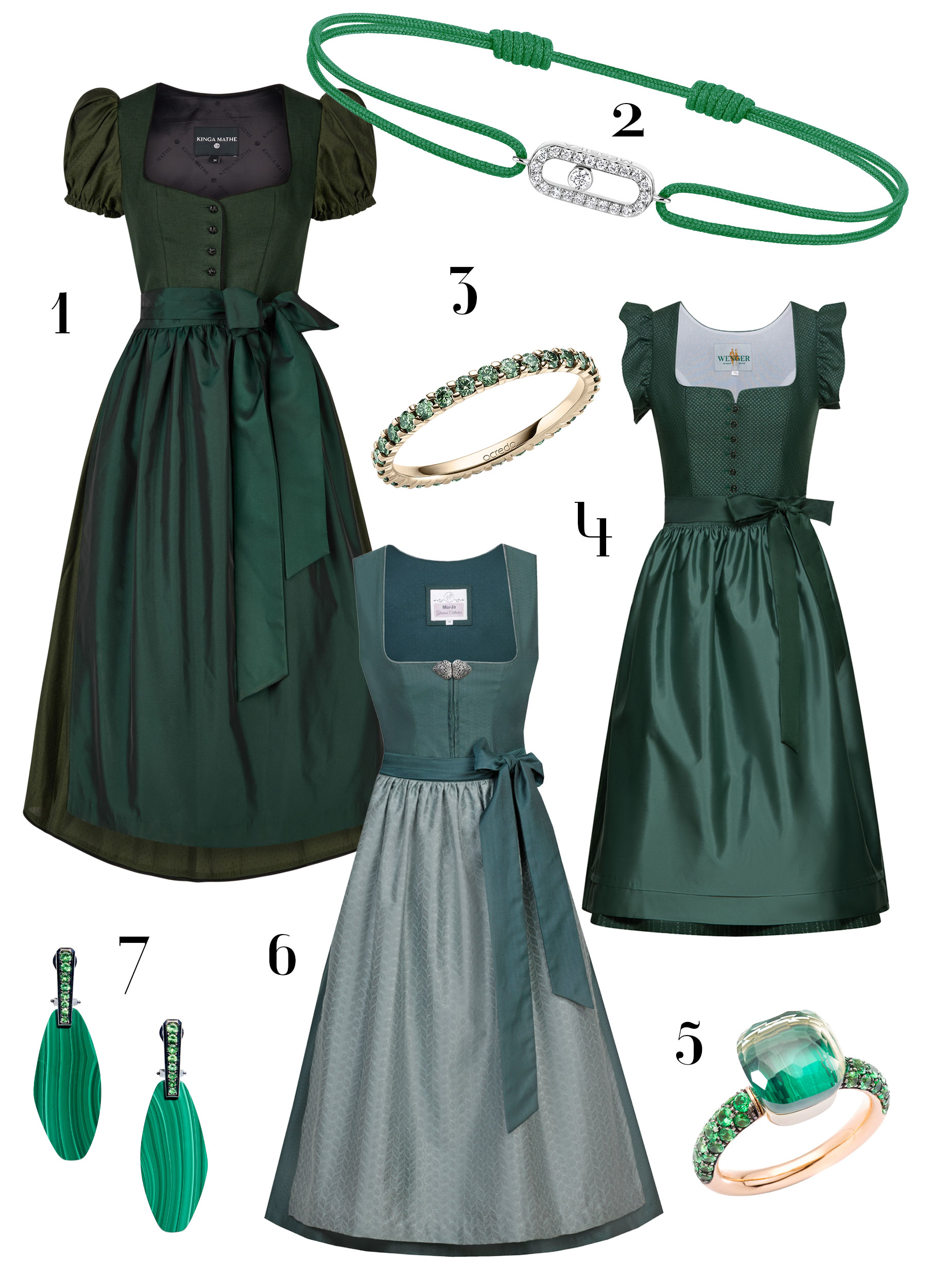 Fesch Tracht Trendfarbe Smaragd