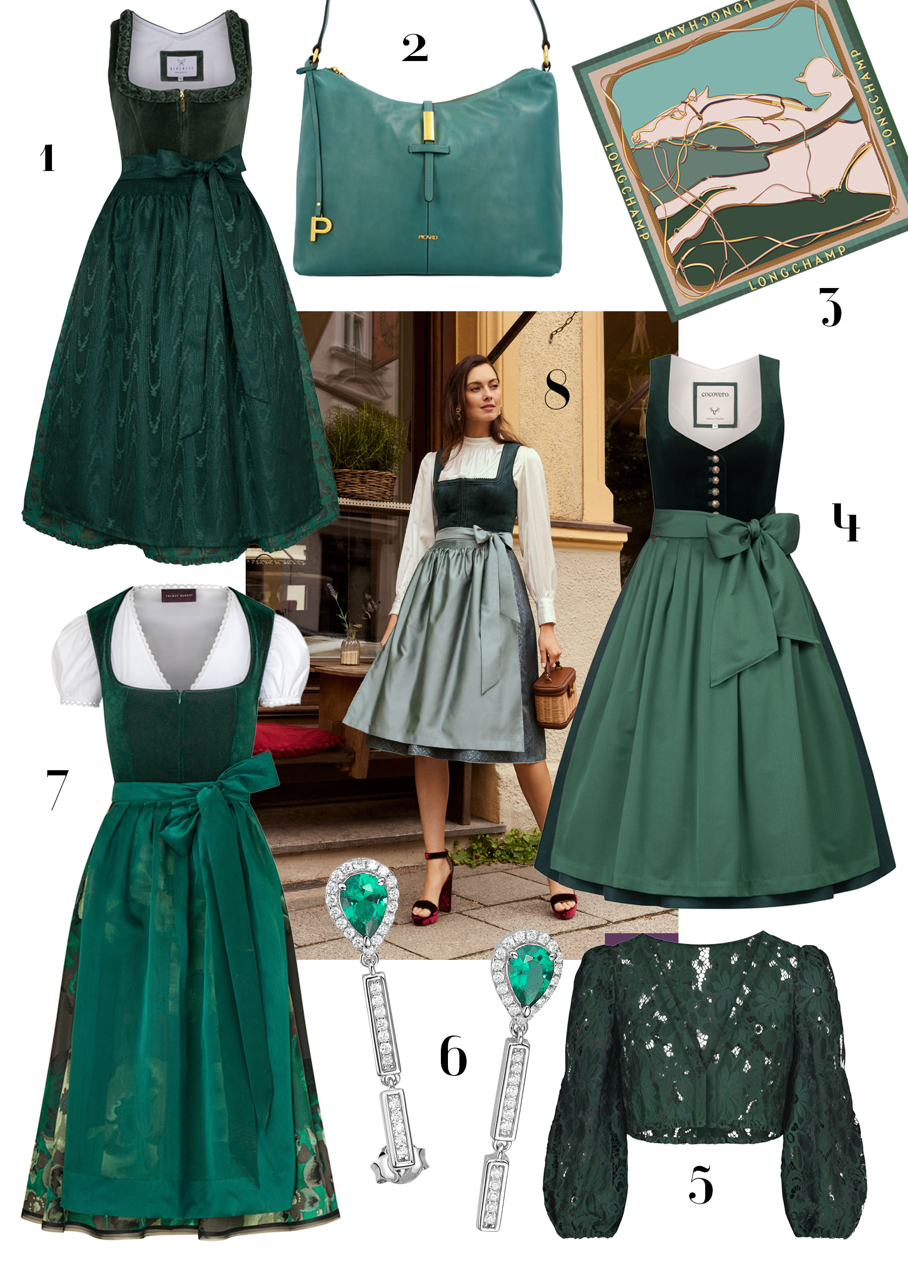 Fesch Tracht Trendfarbe Smaragd