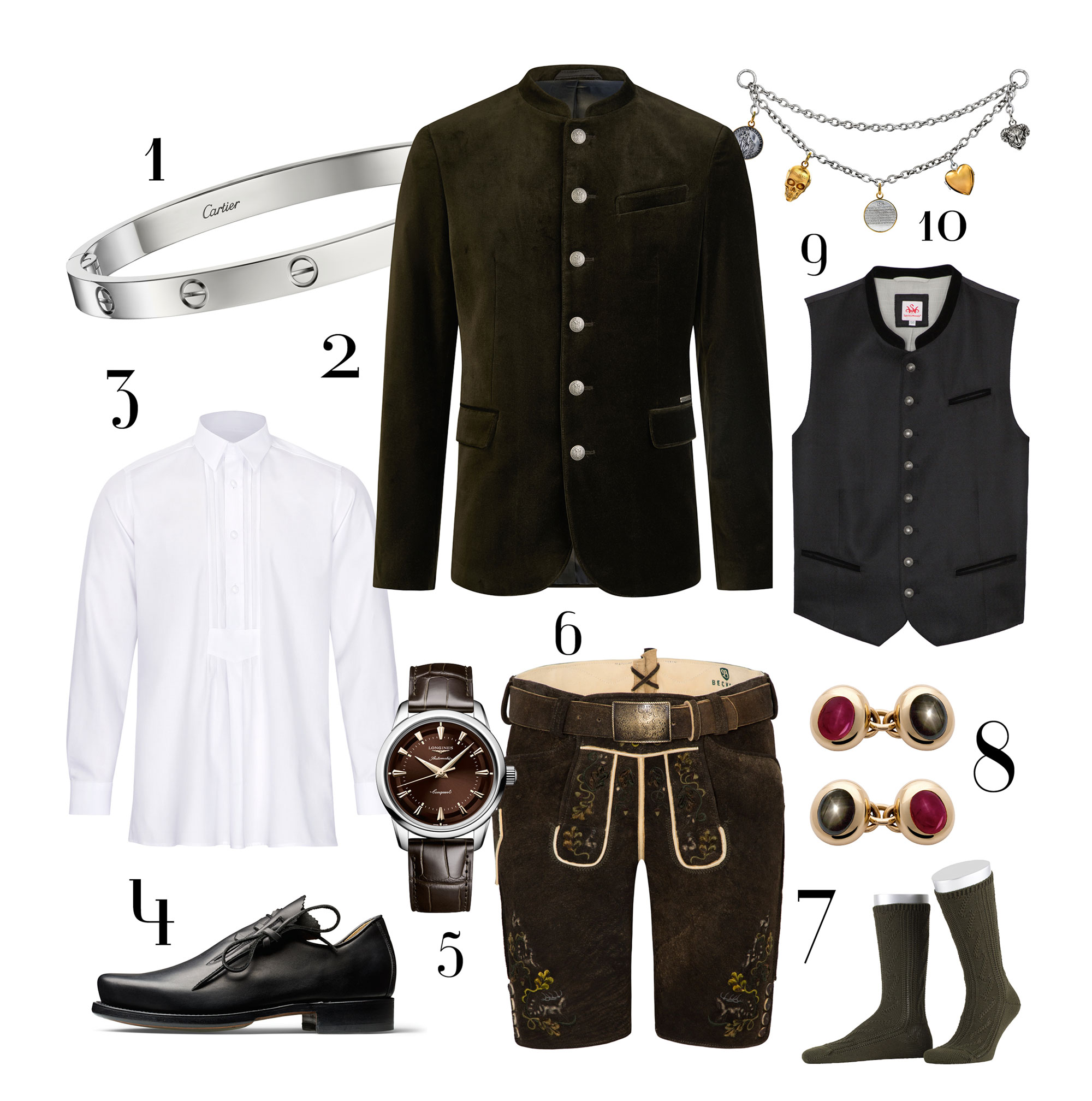 Silvester Chic Für Ihn: Silvester-Chic – Trachtenlook mit Twist in feinem Samt und Silber