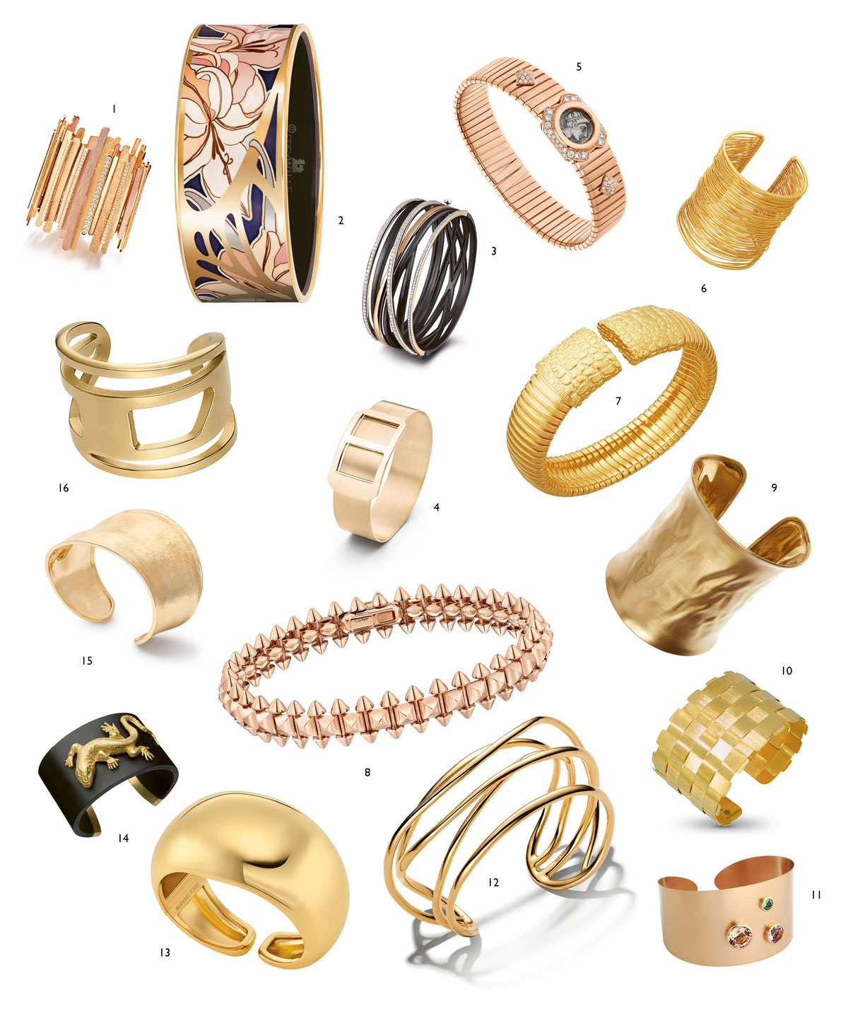 Goldene Arm Cuffs als Statement-Schmuck Goldene Arm Cuffs als Statement-Schmuck – luxuriöser Schmucktrend der Saison