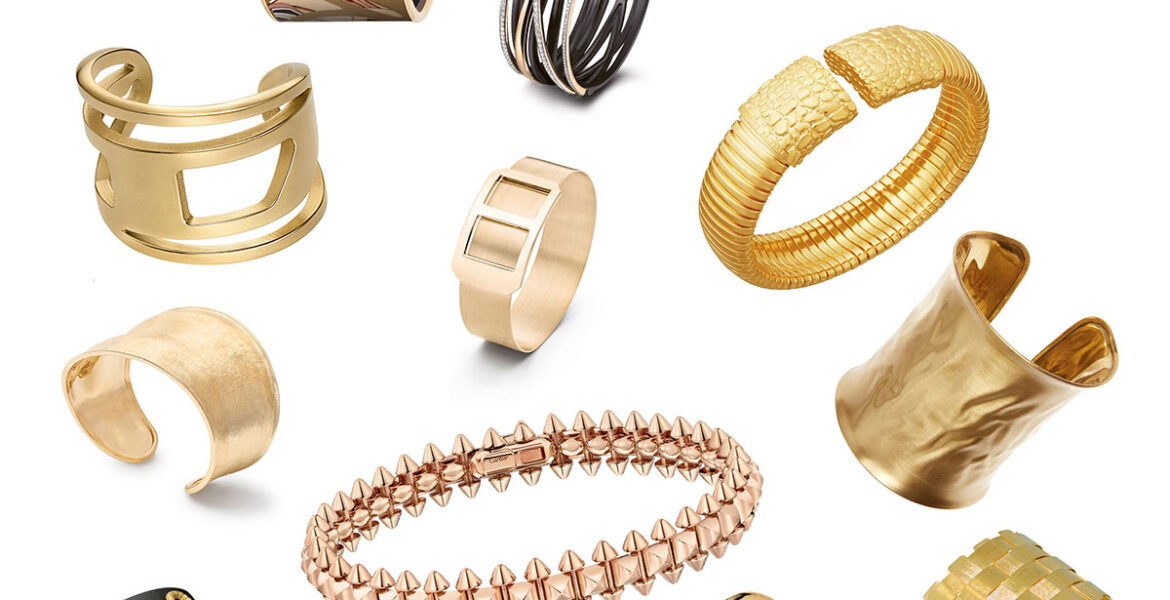 Luxuriöse Arm Cuffs aus Gold – moderner Statement-Schmuck für stilbewusste Looks