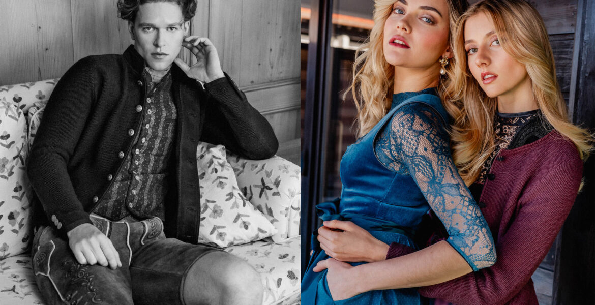 Tracht im modernen Editorial Setting am Tegernsee