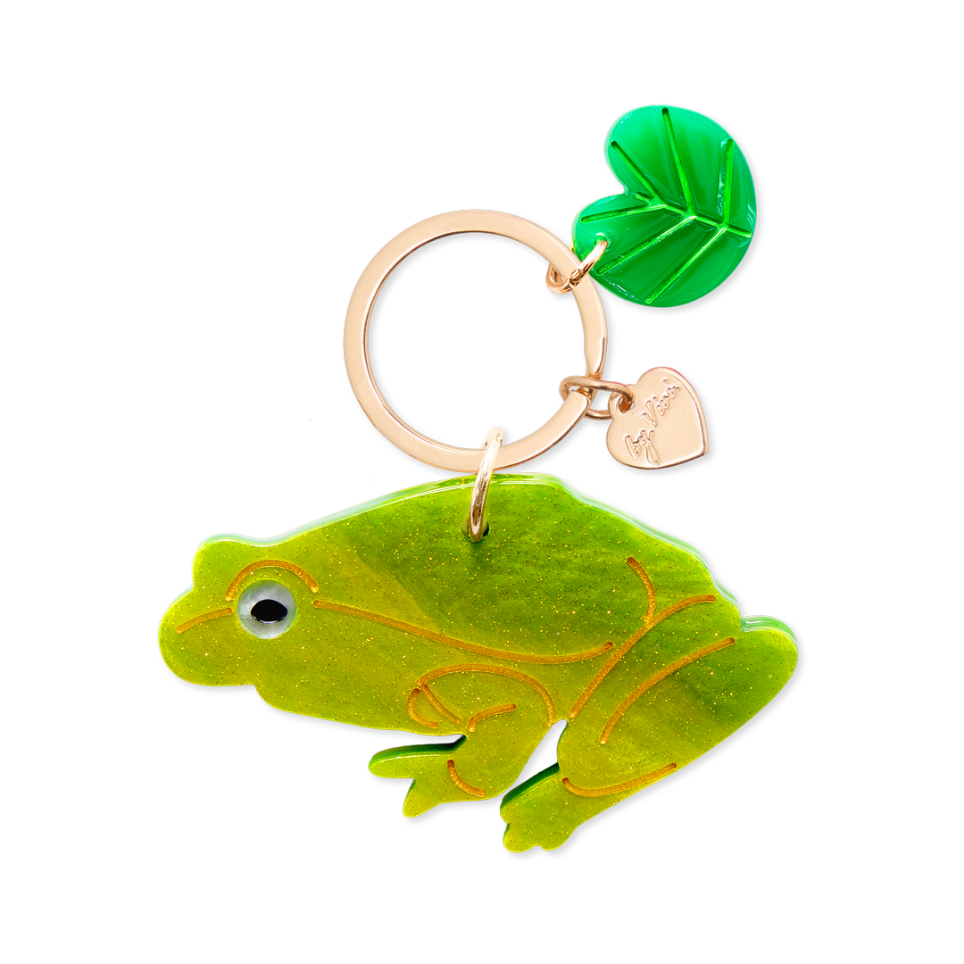 Schlüsselanhänger Frosch von By Vivi in Grün