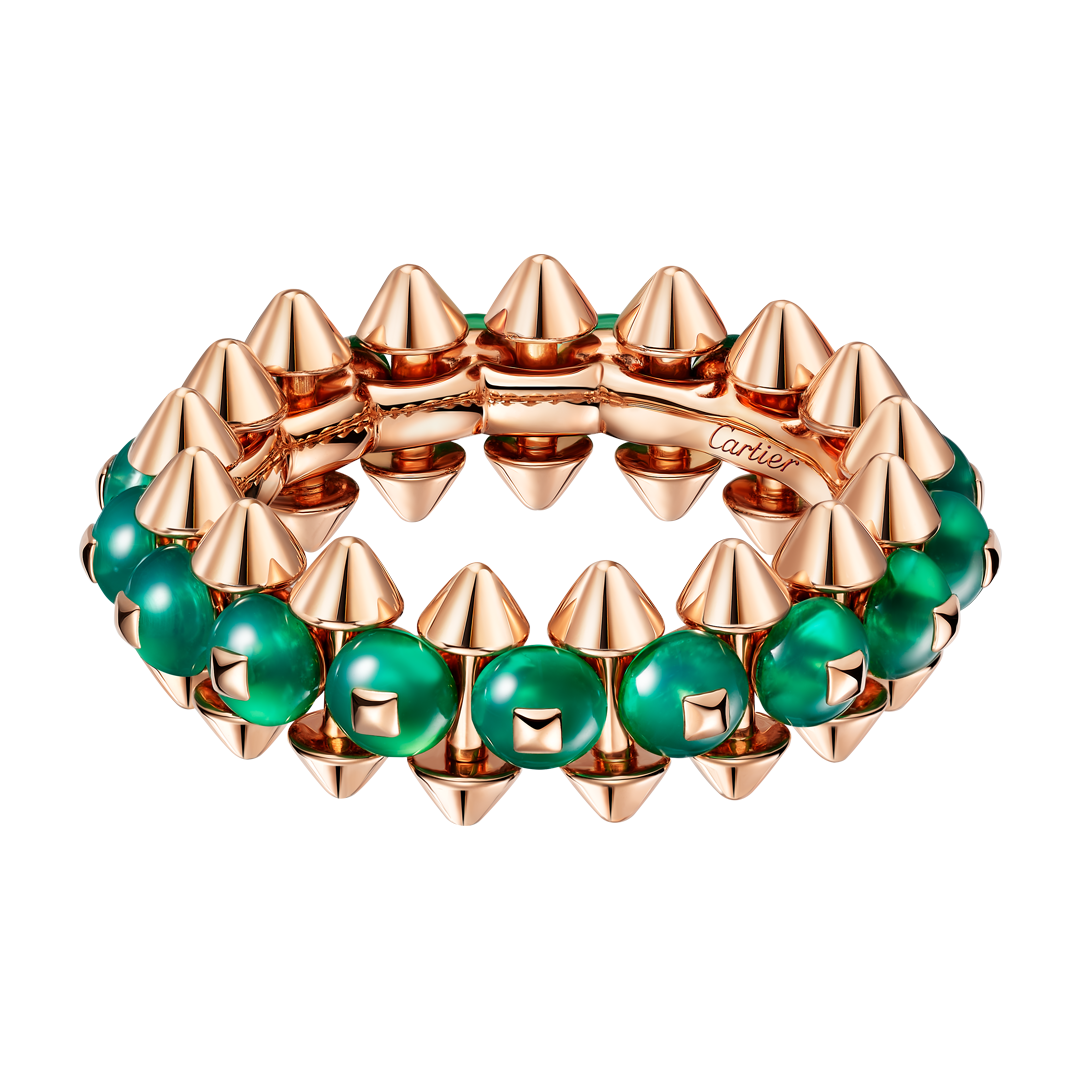 Clash de Cartier Ring aus Roségold mit grünem Achat