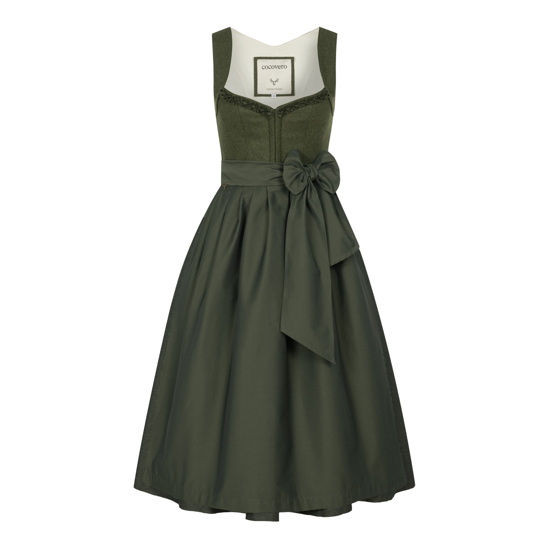 Dirndl Annelie Pastoral Olive von CocoVero mit Lodenmieder