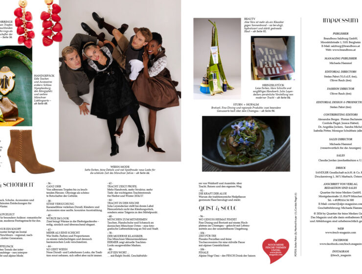 FESCH Magazin Nr. 8 Herbst/Winter 26/27 Inhaltsverzeichnis
