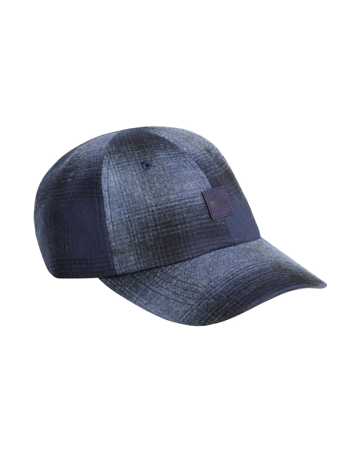 BRAX – Cap Cary Blaue karierte Cap Cary von BRAX mit gebogenem Schirm