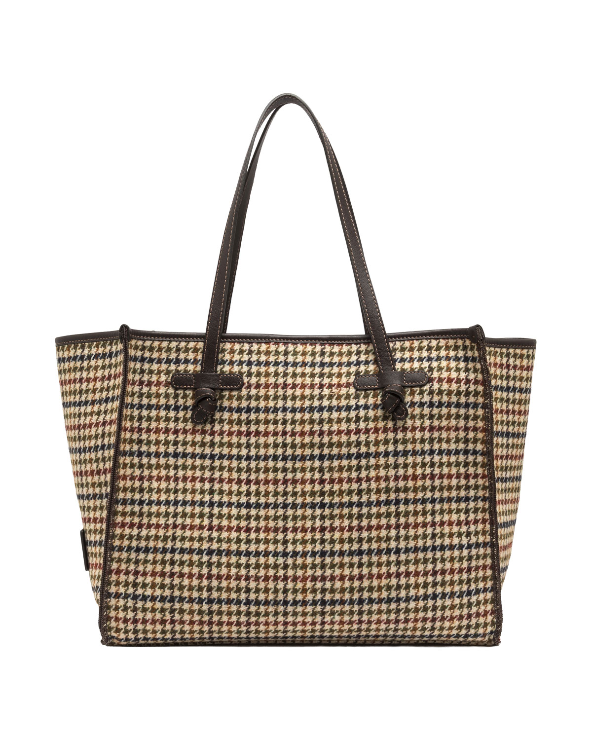 Gianni Chiarini – Shopper „Marcella Mannish Medium“ Shopper Marcella Mannish Medium von Gianni Chiarini mit Hahnentrittmuster und Lederhenkeln