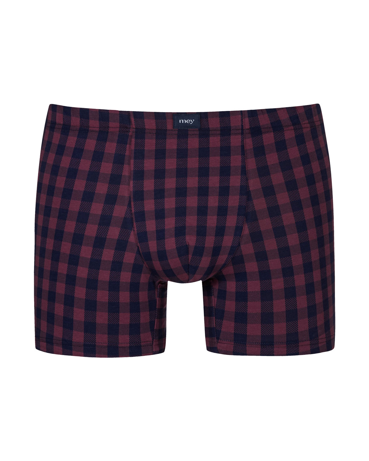 mey – Boxershorts Lumber Grid Eng anliegende Boxershorts Lumber Grid von mey mit dunkelblau-dunkelrotem Karomuster