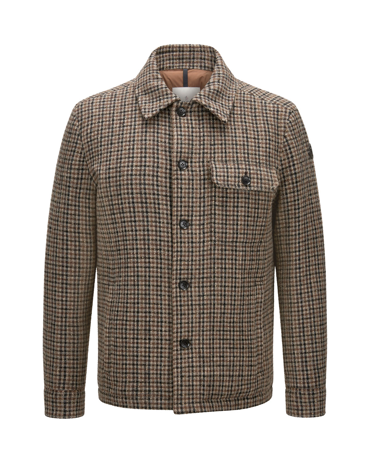 Moncler – Shirtjacket Norfol Karierte Shirtjacket Norfol von Moncler in Braun, Schwarz und Beige